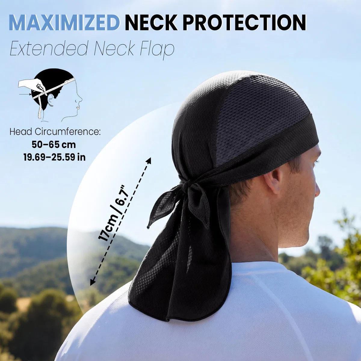 YANIKY Bandana sportiva con protezione per il collo, da uomo e da donna, traspirante, confezione multipla per la corsa, il lavoro