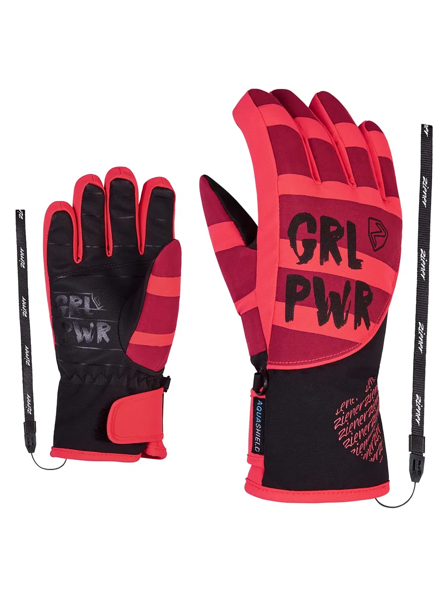 Ziener Liwa, Guanti da Sci/Sport Invernali, Impermeabili, Primaloft, alla Moda Bambina