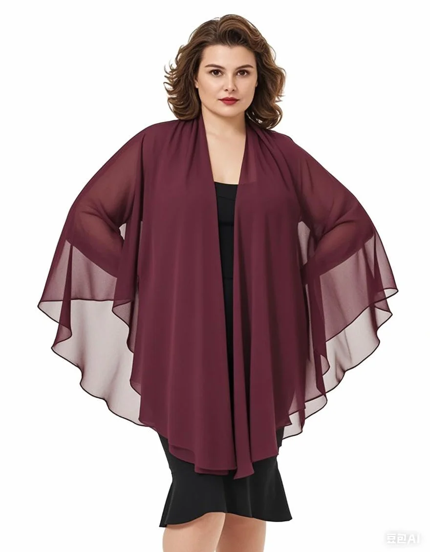 BEAUTELICATE Scialle Donna Elegante per Cerimonia Taglie Forti Chiffon Coprispalle Sheer Stola Donna per Matrimonio Estivo Sposa Abiti