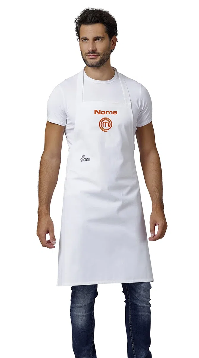 Siggi Grembiule Masterchef Italia Ufficiale – Personalizzato con Ricamo Nome – Unisex – Idea Regalo Cucina – Originale e Professionale