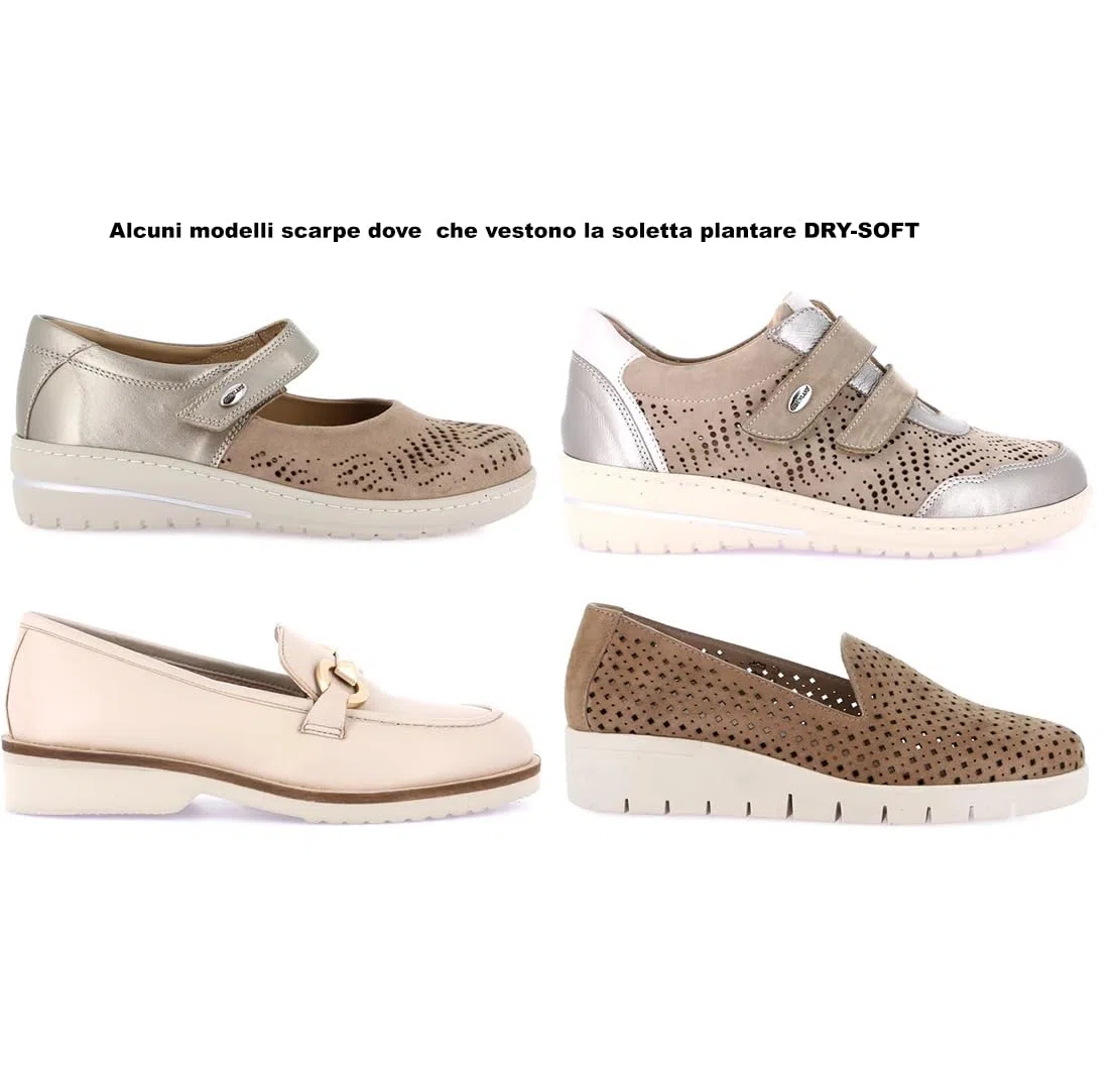 GRUNLAND soletta plantare DRY SOFT estraibile lattice traspirante e pelle di ricambio scarpe ciabatte donna per tanti modelli grunland (natural, 40)