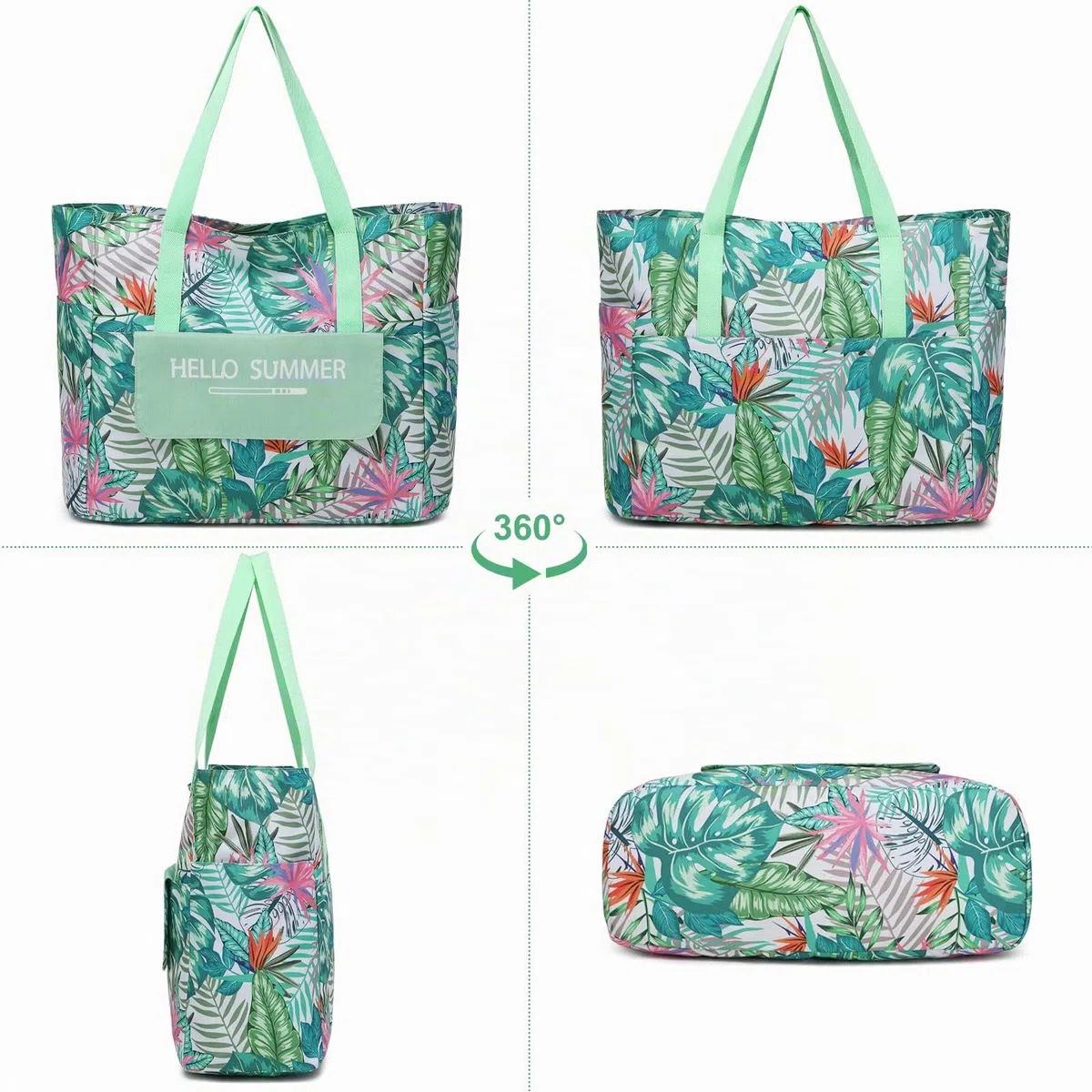 Myhozee Borsa Mare Grande xxl Famiglia,Borsa da Spiaggia Donna con chiusura lampo borsa estiva da spiaggia impermeabile per piscina gite in spiaggia picnic viaggi