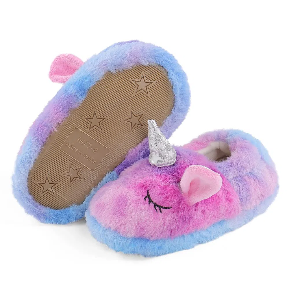 MASOCIO Pantofole per Bambini Peluche Animali Scarpe Ciabatte Chiuse da Casa Antiscivolo