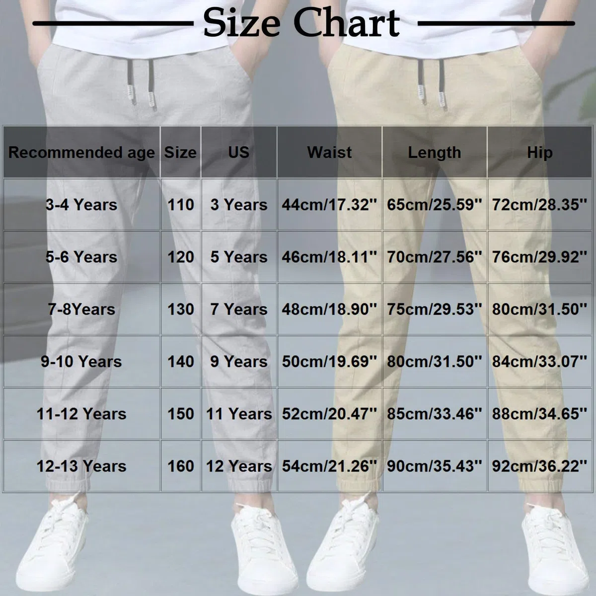 Confezione da 2 pantaloni in lino estivi classici alla moda pantaloni chino con coulisse, pantaloni sportivi leggeri, casual, tinta unita, uniforme scolastica, età 3-13 anni