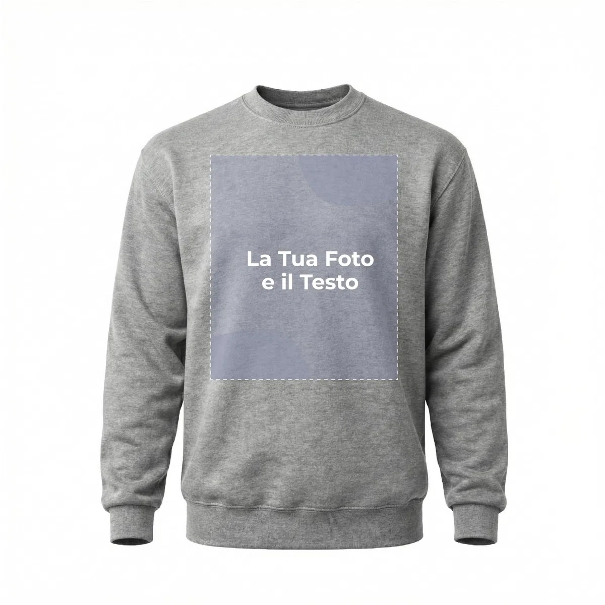 Cimpress Felpa Personalizzata Uomo, Taglie S–5XL, Personalizzabile con Foto, Logo o Testo, Girocollo con Stampa Frontale, Ideale per Squadre, Regali, Eventi o Divise Aziendali