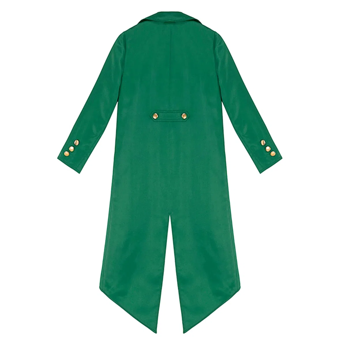 TiaoBug Blazer Bambini Ragazzi Ragazze Elegante Giacca da Frac Medievale Costumi Steampunk Rinascimentali Giacca Smoking Tuxedo Vampiro Vittoriano Cappotti Bavero Classico Verde Scuro 9-10 Anni