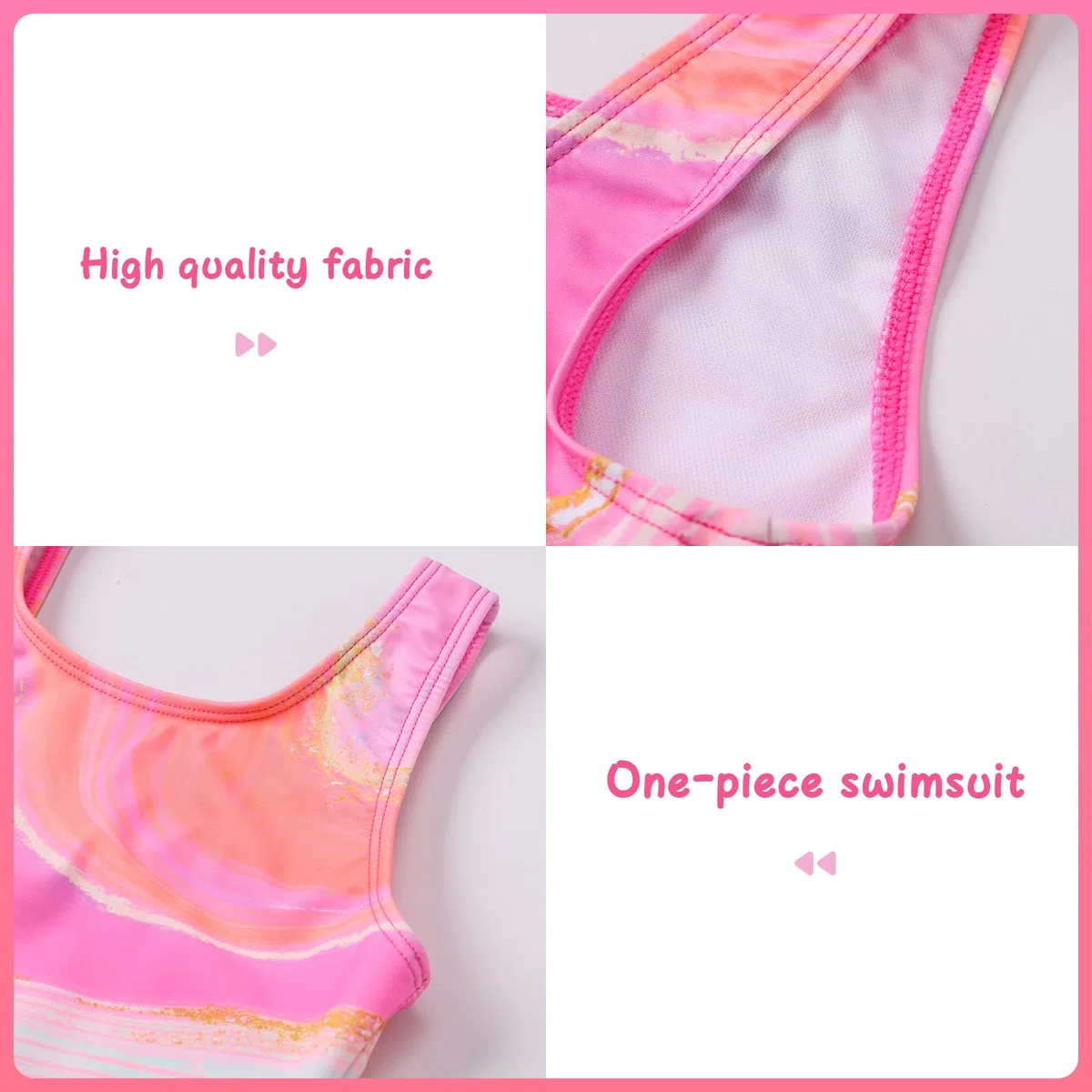 Costume Intero Bambina,Costume da Bagno Monopezzo per Bambini,Swimsuit da Bagno Sportivo, Bagno ad Asciugatura Rapida per Ragazze