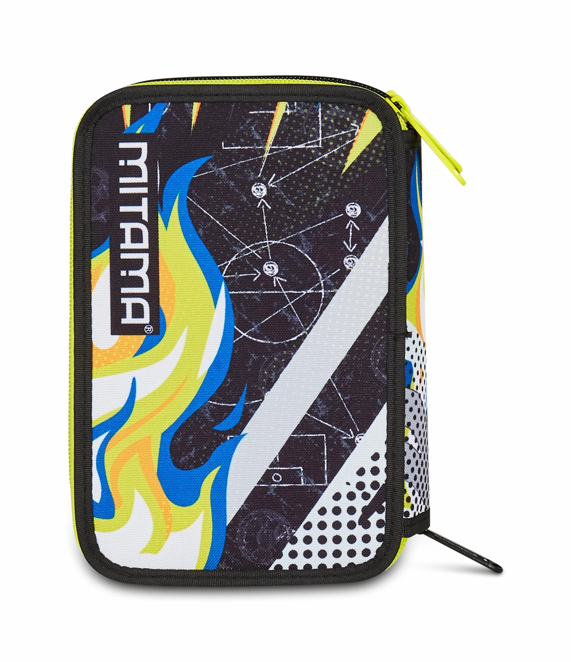 Mitama Astuccio Scuola 3 Scomparti, TRIPLO MANGABALL, Contenuto 47 pz, Completo di Matite, Pennarelli, Portapenne Scuola Elementare Bambino