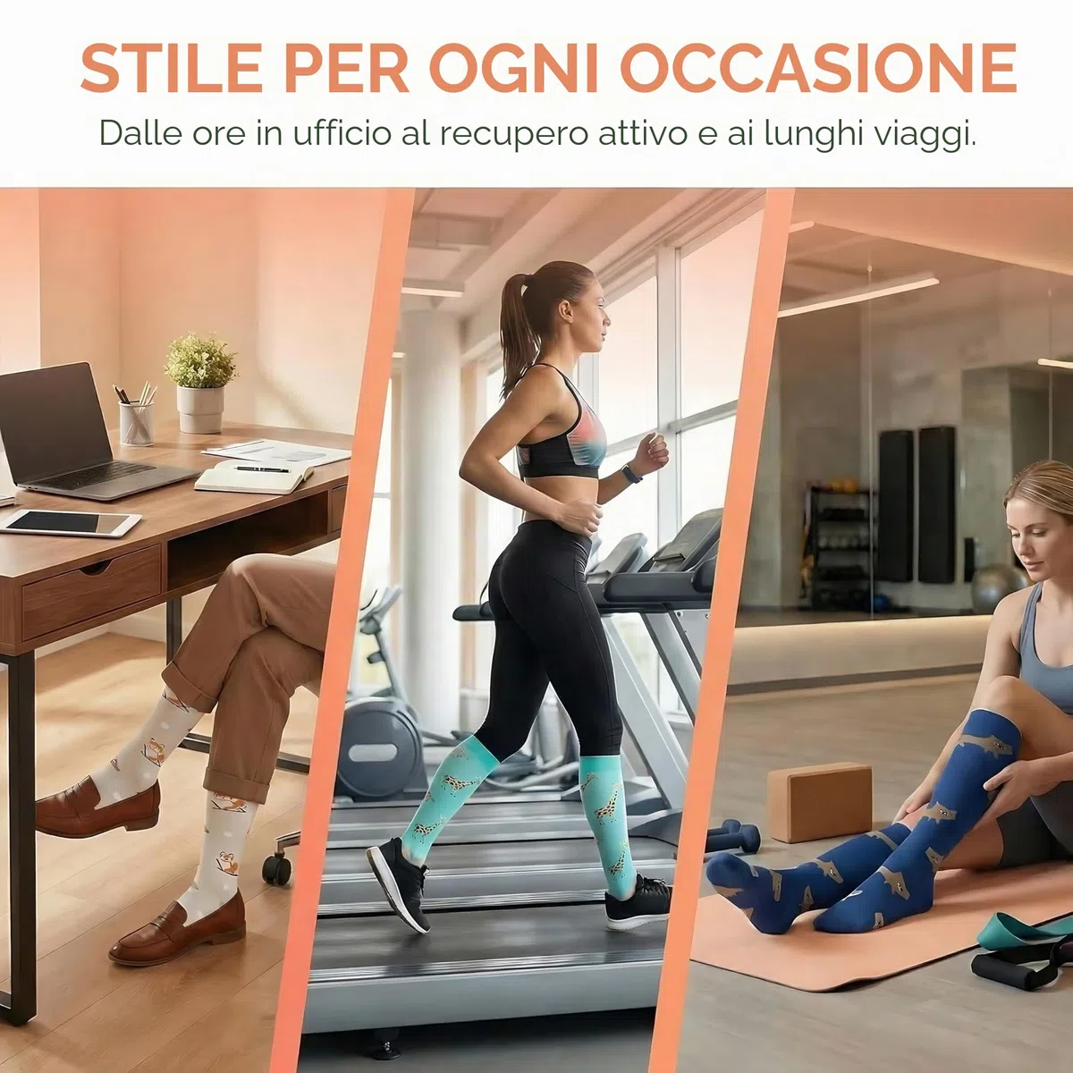 Calzini a compressione (7 paia) per donne e uomini circolazione, 20-30 mmhg, calzini alti sono il miglior supporto per la corsa sportiva e il ciclismo
