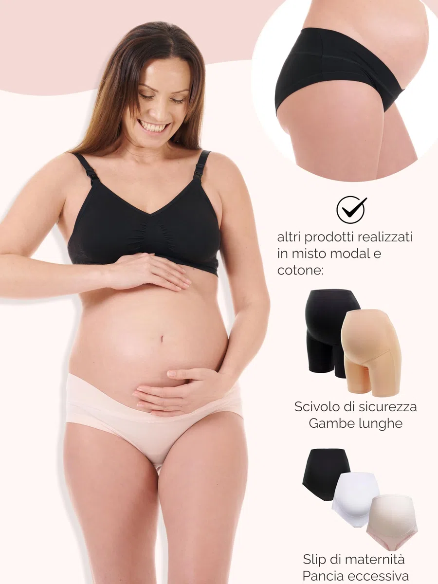 Herzmutter Mutande Premaman Cotone - Oeko Tex 100 - Set da 3 - Gravidanza - Mutandine Premaman - Slip maternità - 5730