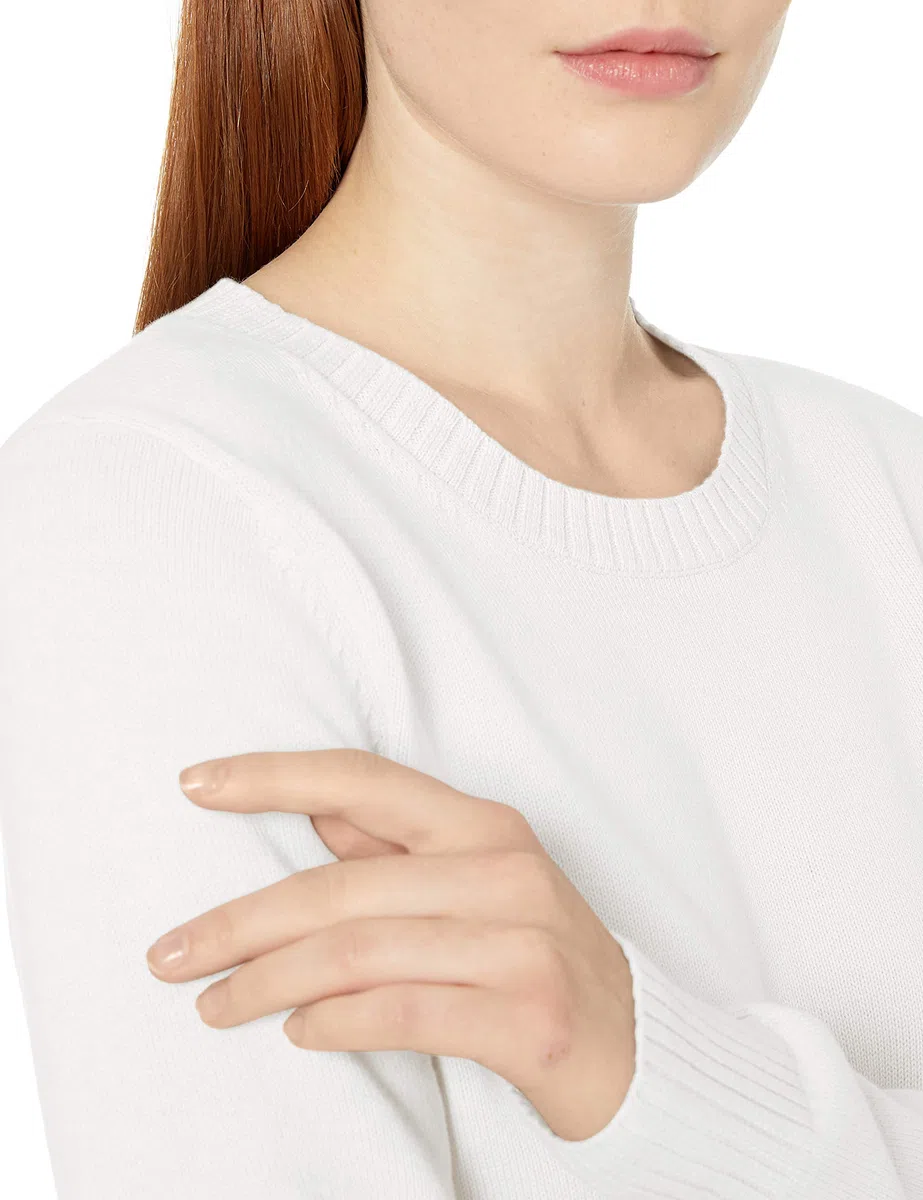 Amazon Essentials Maglione A Girocollo in 100% Cotone (Disponibile in Taglie Forti) Donna