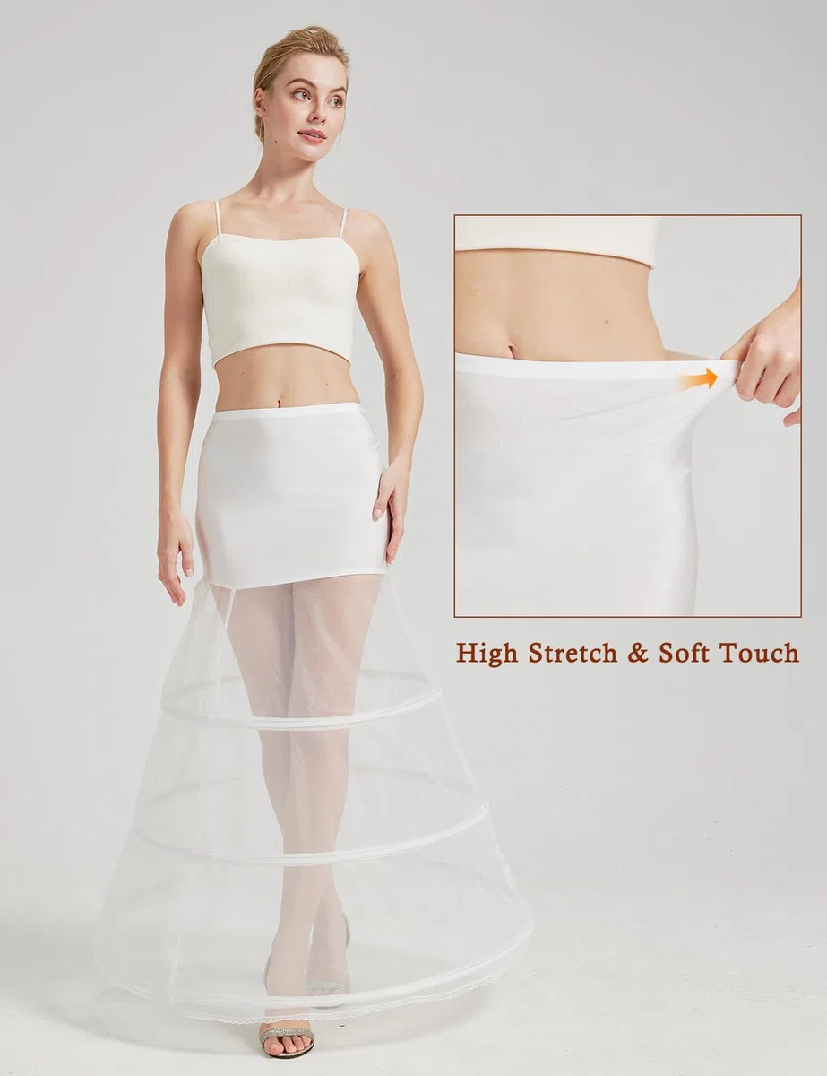 BEAUTELICATE Sottogonna Sposa Donna sotto Gonna Cerchio Crinolina di Abito da Sposa Vintage per Halloween Cerimonia Abito da Sera Addio al Celibato Partito Festival