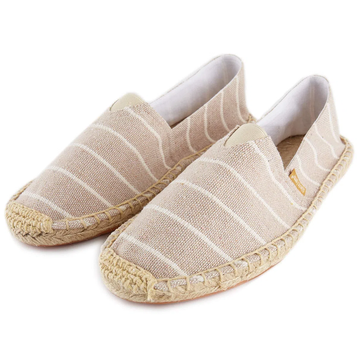 Alexis Leroy Women Summer Stripe Canvas Flat Espadrilles