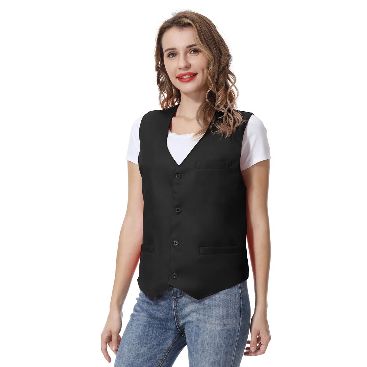 Top Tie Gilet unisex con bottoni Abbigliamento da lavoro Gilet uniforme