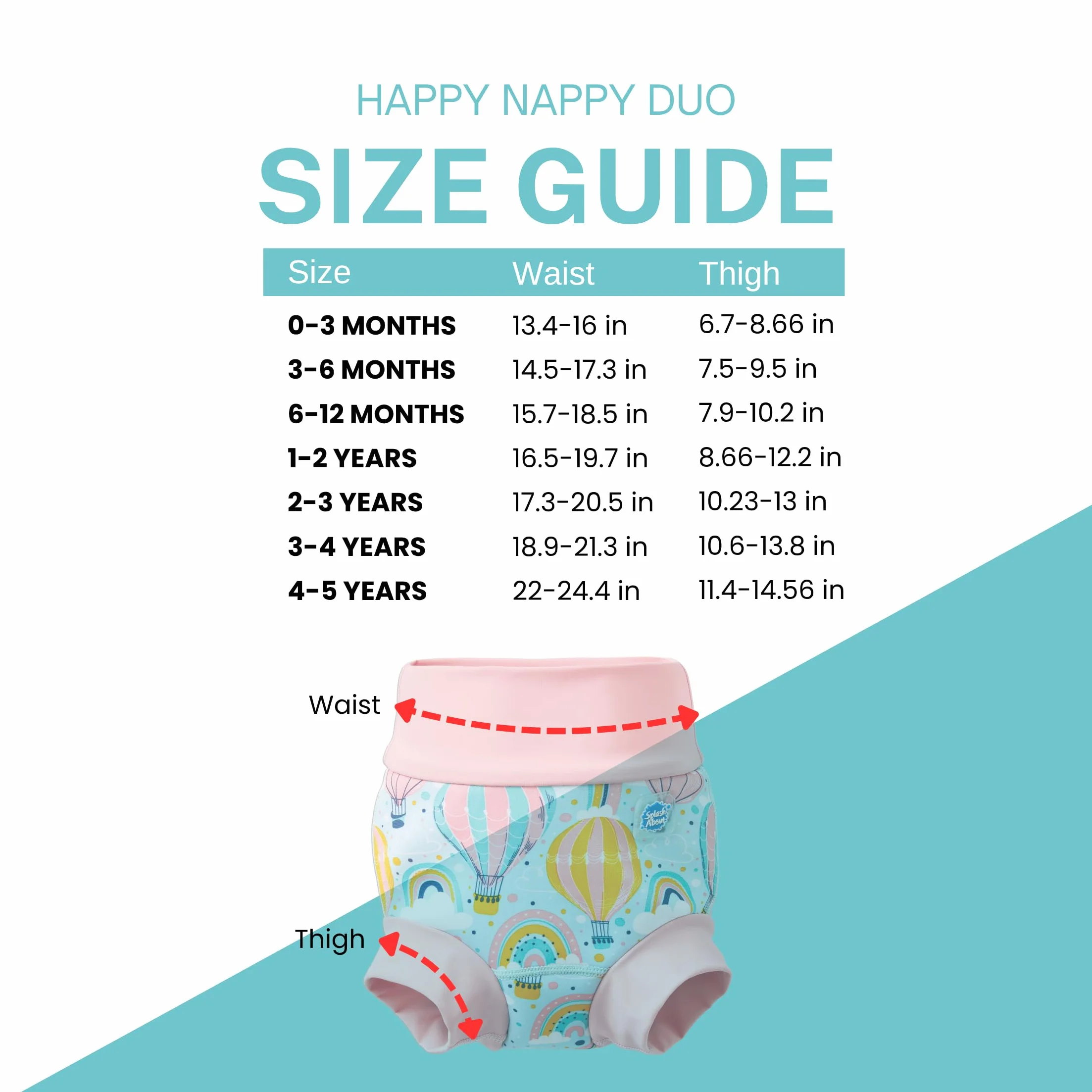 Splash About Happy Nappy Duo, pannolino da nuoto, Up & Away