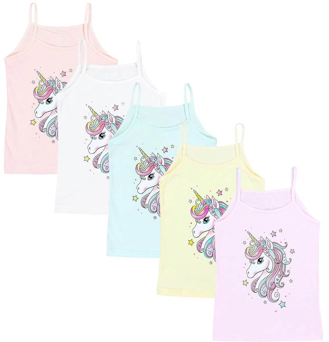 TupTam Canottiera Bambina – Set 5 Canottiere Bambina in Cotone Morbido e Traspirante