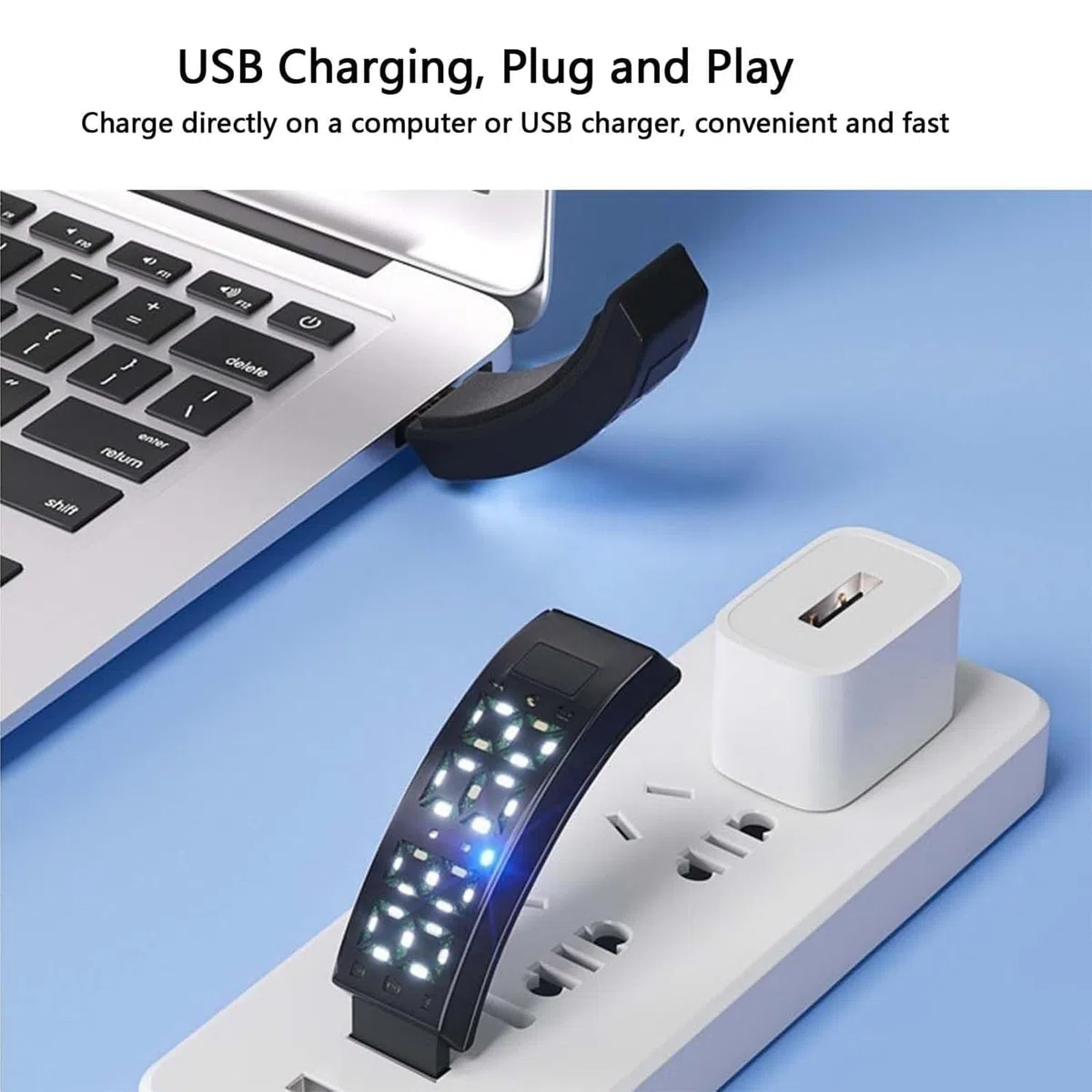 Bracciale con sveglia 2025 Nuovo cinturino da polso per chi dorme profondamente, vibrazione silenziosa, sveglia senza snooze, smartwatch con ricarica USB per uomo e donna