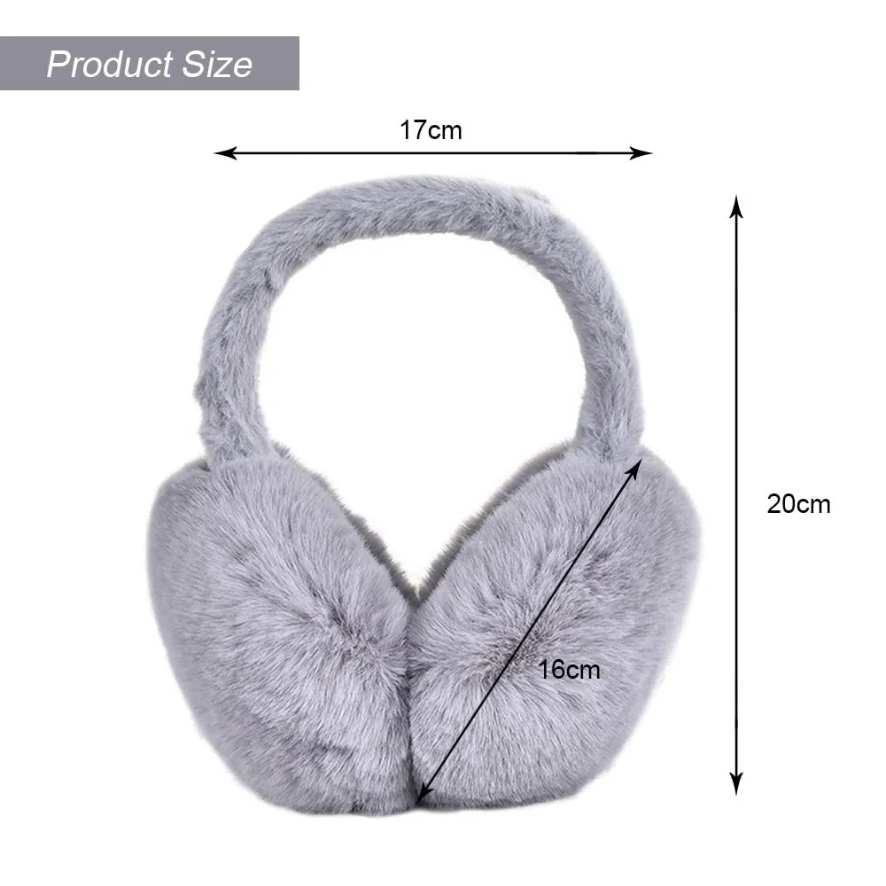Paraorecchie per Donne Ragazze Caldo Plush Earmuffs Invernali Regolabile Pieghevoli Paraorecchie Morbidi Carino Peluche Copriorecchie Antivento Freddo Scaldaorecchie per Esterno