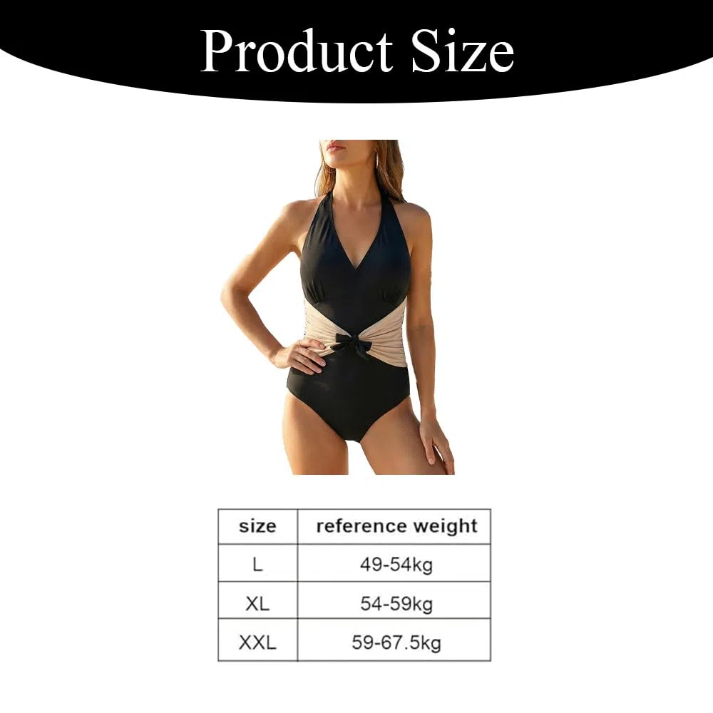 Costume Intero Donna Halter Monokini Costume Contenitivo Vita Alta One Piece Tankini Body Modellante Mare Elegante Bikiniset No Segno Abbronzatura Costumi Interi Curvy