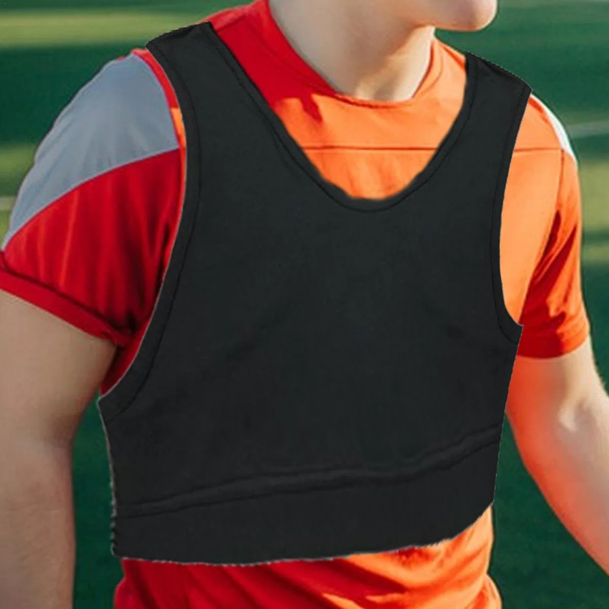Gilet da calcio per tracker, gilet fitness da calcio, gilet sportivo per allenamento da calcio, gilet da calcio con localizzatore GPS, traspirante, per uomini e donne, senza tracker