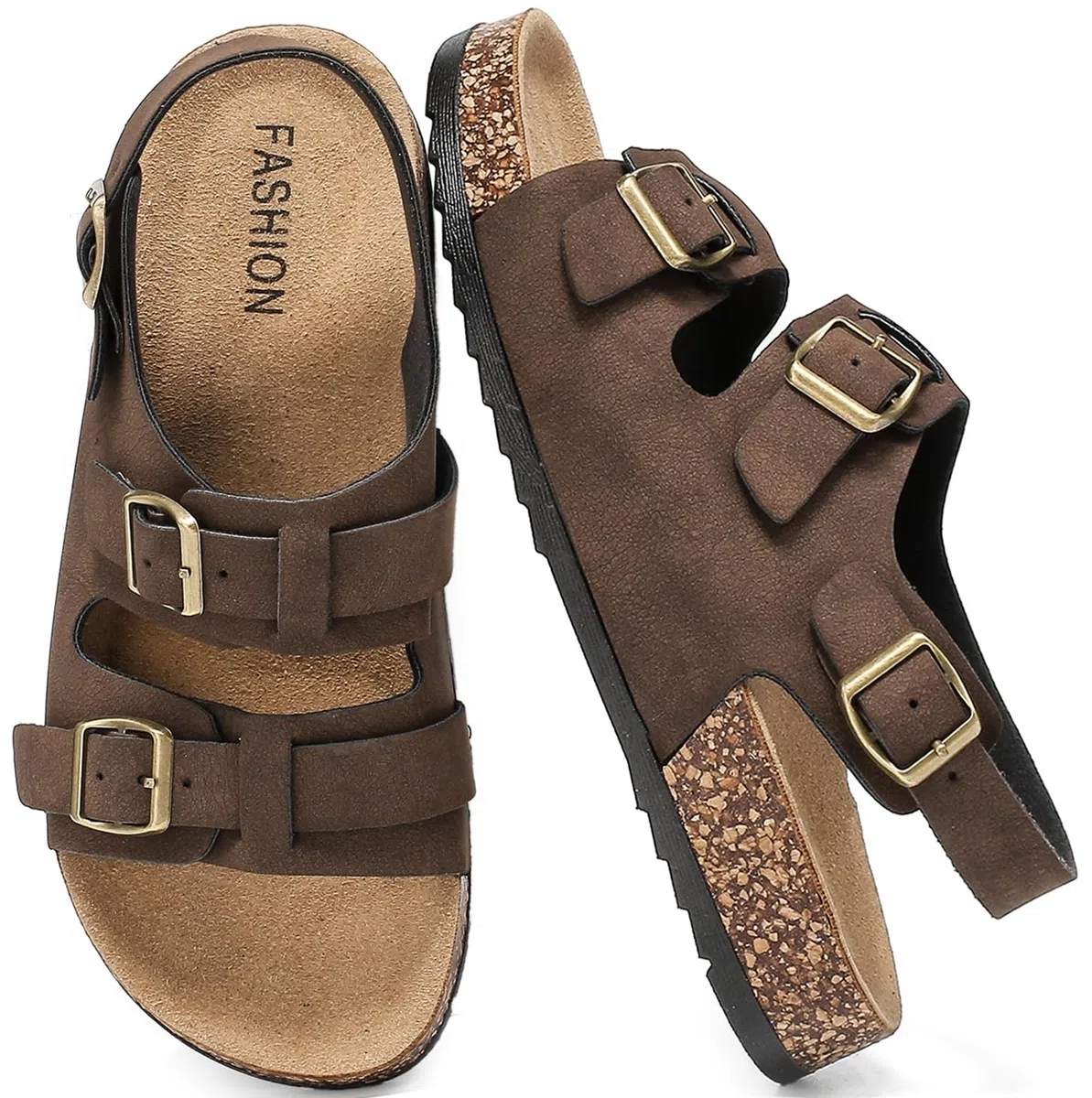 Zoccoli Uomo Sandali Estive Donna Eleganti Comodi Suola Sughero Regolabile Plantare Sandali Gomma Suole Pantofole Adulto Moda Sandalo All'aperto Ciabatte