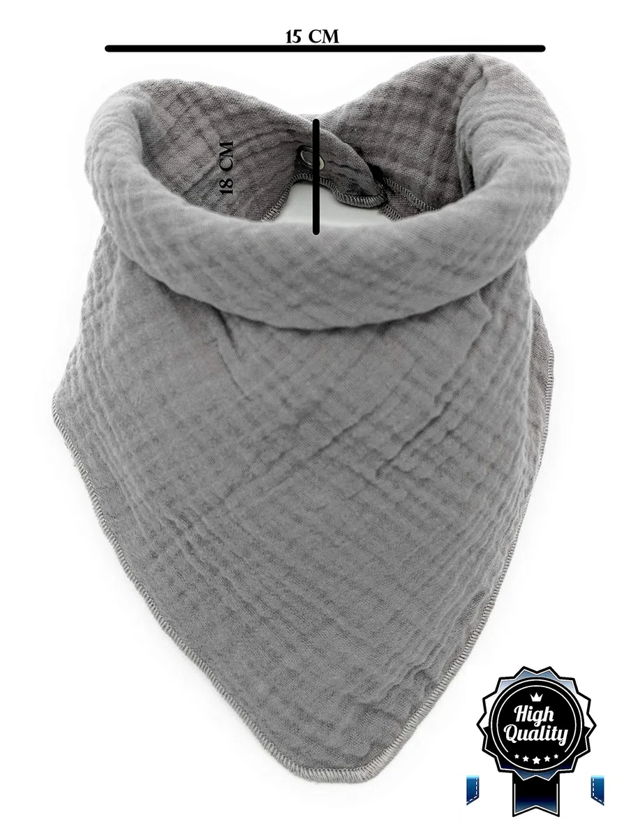 LA LUNA Sciarpa Baby + Bambini 0-6 anni - Crescita con il Bambino, Fazzoletto da Collo Triangolare Cotone Mussola Tinta Unita, Morbido Assorbente Lavabile, Attrezzatura Iniziale Foulard Bandana