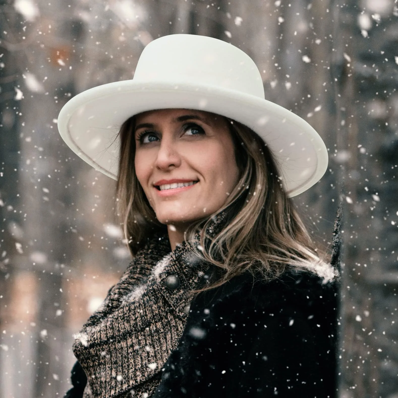 GEMVIE Fedora Cappello con Largo Bordo Donne Uomo Felt Flat Church Derby Cappello