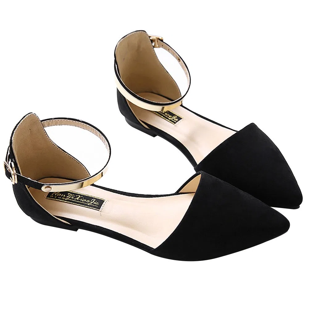 Donna Punta Velluto Ballerine Elegante D'Orsay Pumps Piatto Scarpe da Sera