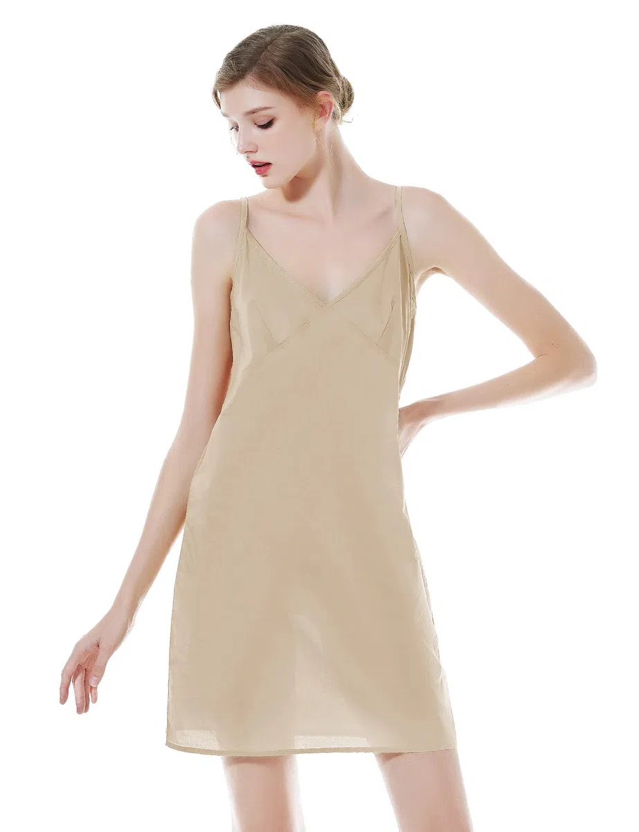 BEAUTELICATE Abitino Sottoveste Donna Corta Cotone Vintage Sottovesti Sottogonna con Forma di Reggiseno Sexy Camicia da Notte Scollo a V Lingerie Elegante