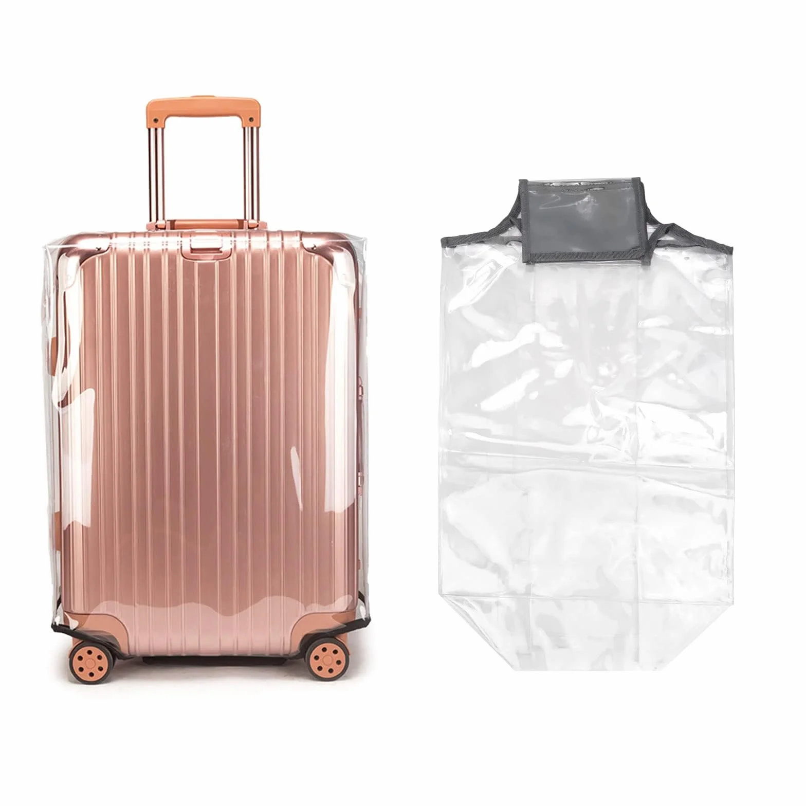 Copri Valigia Grande, Coprivaligia Impermeabile 30 Pollici, Copri Valigia Trolley Cabina in PVC, Proteggi Valigia da Stiva XL, Luggage Cover Transparent, Copertura Protettiva per Bagagli
