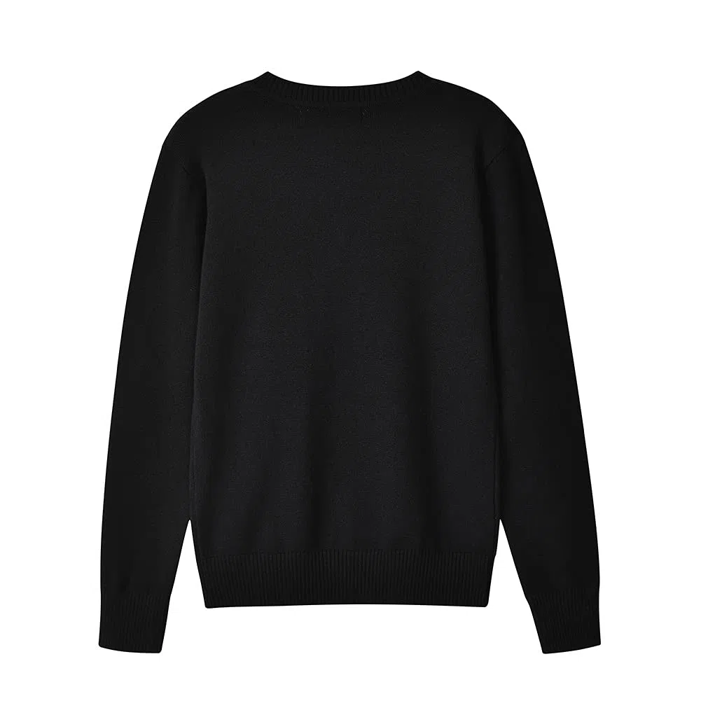 SMILING PINKER Maglione per Ragazzi Scollo V Uniforme Maniche Lunghe in Maglia Maglioni Base