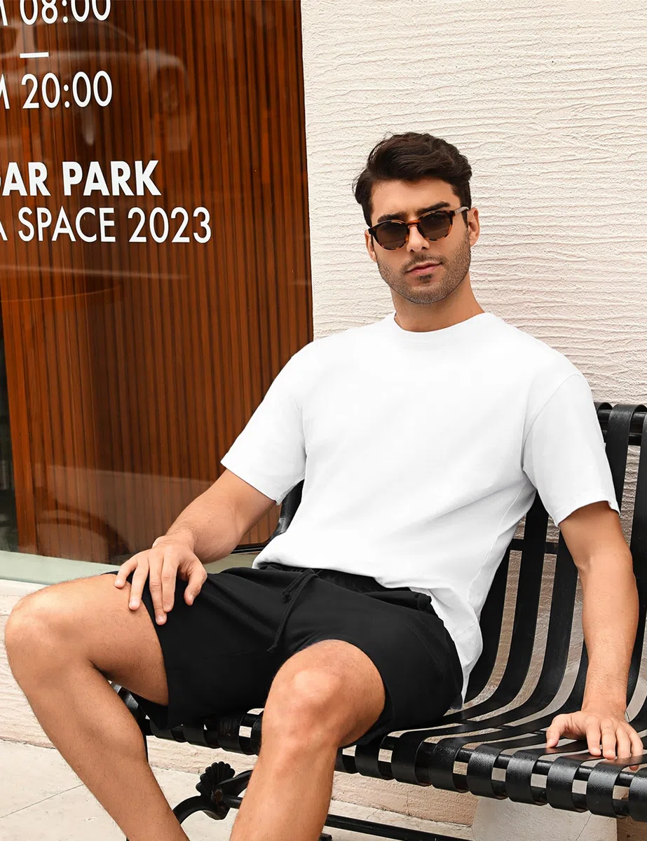 Calze da Pigiama da Uomo in Cotone Pantaloni Pantaloncini Bermuda Corti Morbidi Pantaloncini da Jogging Sportivi Casual da Notte Elastici Regolabili e Tasche Pantaloncini Estivi