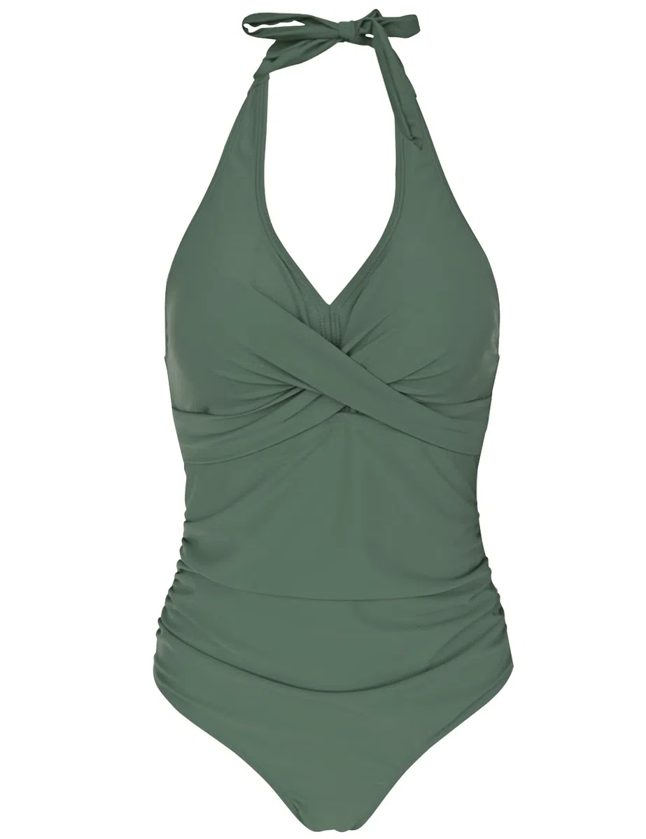 UMIPUBO Costume da Bagno Intero Donna Sexy Scollo a V Bikini Push Up Imbottito Reggiseno Curvy Costumi da Mare Donna Interi Costumi Un Pezzo Cross Spiaggia Beachwear Swimwear