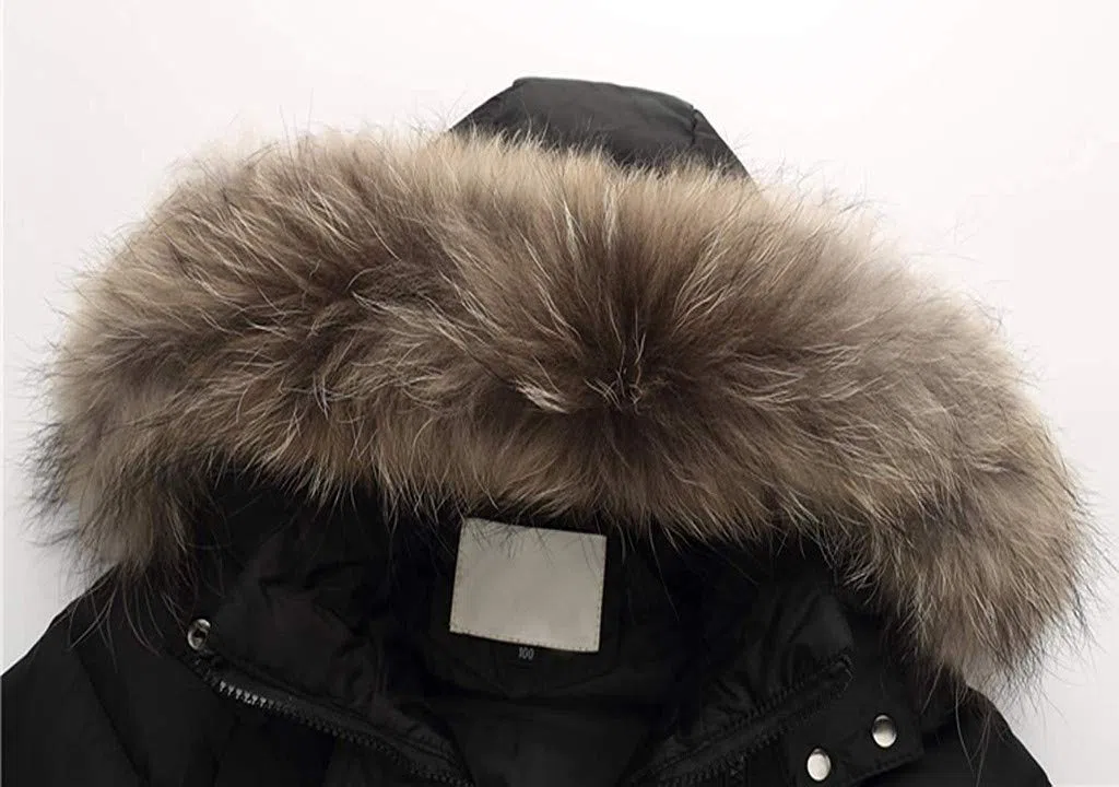 Generisch Piumino invernale da ragazza, con cappuccio, in fibra sintetica calda, per bambini, per attività all'aperto, durevole, traspirante, antivento