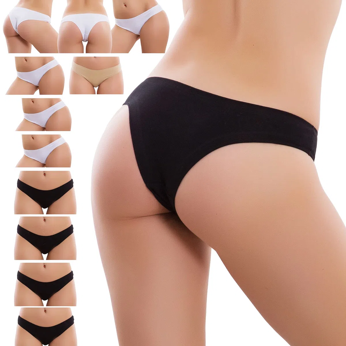 Toocool - Stock 12 Pezzi Slip Donna Tanga Brasiliana Elasticizzato Cotone Nuovo 534-12