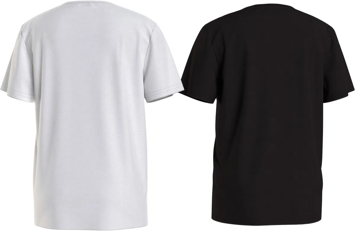 Calvin Klein 2-Pack Monogram Top Ib0ib01093 S/S Knit Tops Bambini e Ragazzi (Pacco da 2)