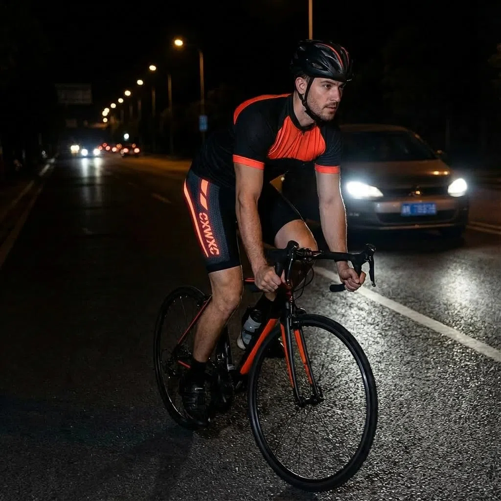 CXWXC Pantaloni da Ciclismo da Uomo con Imbottitura Spessa in Silicone, Pantaloni da Ciclismo da Uomo, Traspiranti, ad Asciugatura Rapida
