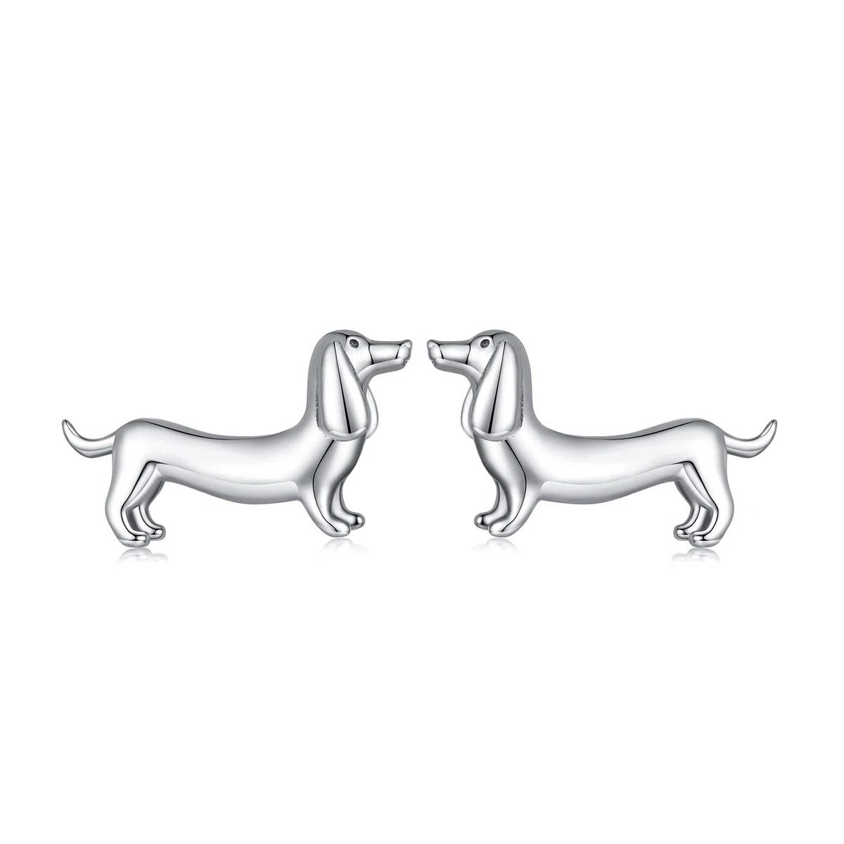 Orecchini Cane Elefante per Donne Ragazze - Qings Argento Sterling 925 Piccole Carino Animali Orecchini Fortunato Cucciolo Forma di Elefante Regalo di Gioielli per gli Amanti Degli Animali