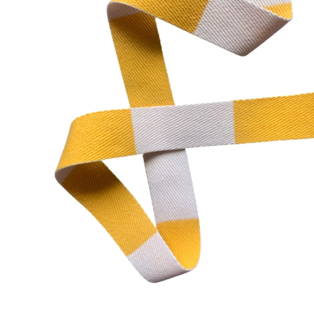 UGOJUDO - Rotolo di cintura Judo, 50 m, colore: Bianco / Giallo