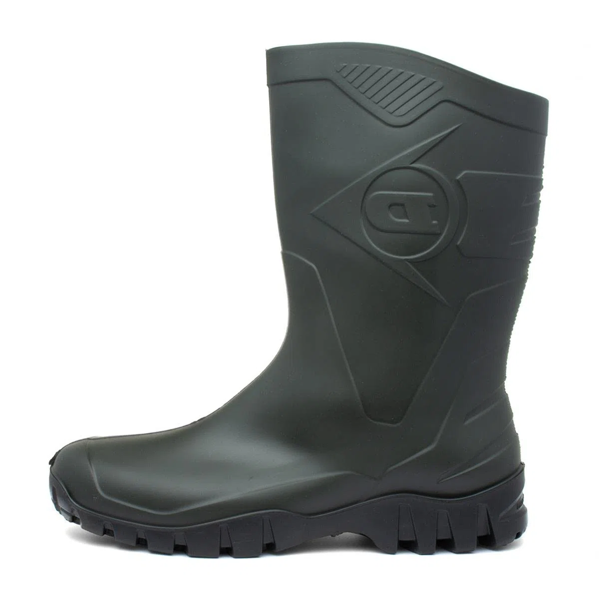 Dunlop Dee 21858-35225 - Stivali Wellington in gomma, unisex, altezza fino al polpaccio, colore verde, Verde (Dark Green), 39 EU