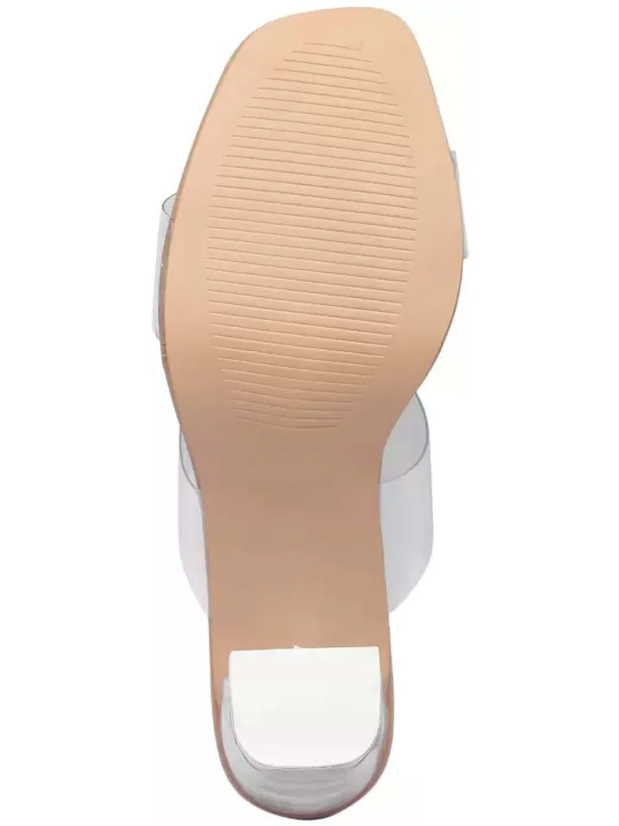 Shoetopia Eleganti tacchi trasparenti dettagliati per donne e ragazze, BEIGE, 3 UK