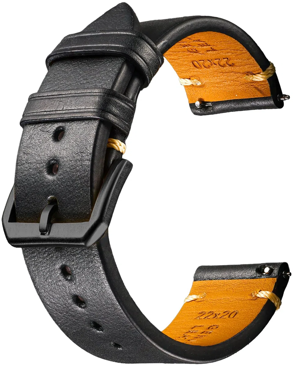 REZERO Cinturini Rilascio Rapido per Orologio, Cinturino in Pelle di Vitello, Cinghie, Fasce per Orologio, Bracciale Orologio in Pelle Morbida per Uomo Donna 18mm, 19mm, 20mm, 21mm, 22mm, 23mm, 24mm