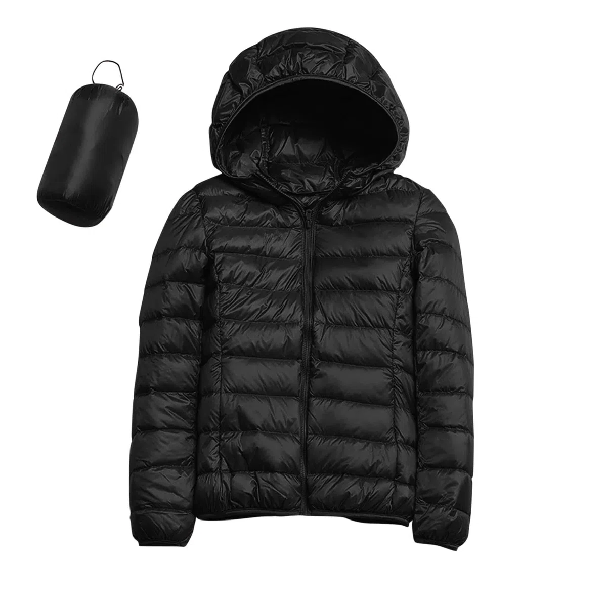 Giacca Donna Trapuntino Leggeri Piumino 100 Grammi Ripiegabile Imbottito Piumini con Cappuccio Invernale Antivento Taglie Forti Cappotto da Donna Mezza Stagione Antivento Giacconi Imbottiti Slim