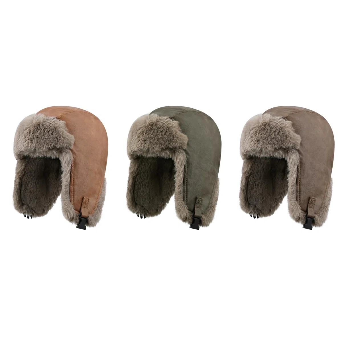 CLAPE Cappello Aviatore Uomo Donna Colbacco in Finta Pelle Cappello Caldo Invernale con Paraorecchie Impermeabile Cappello Ushanka