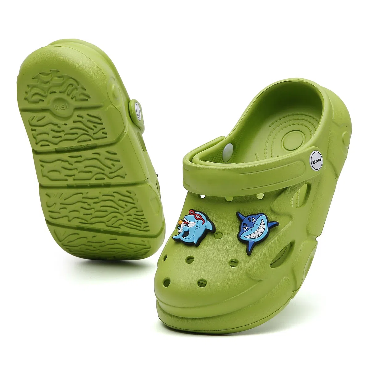 Sandali per bambini – Eva scarpe da giardino con decorazione di squalo, antiscivolo, estive, ragazzi e ragazze