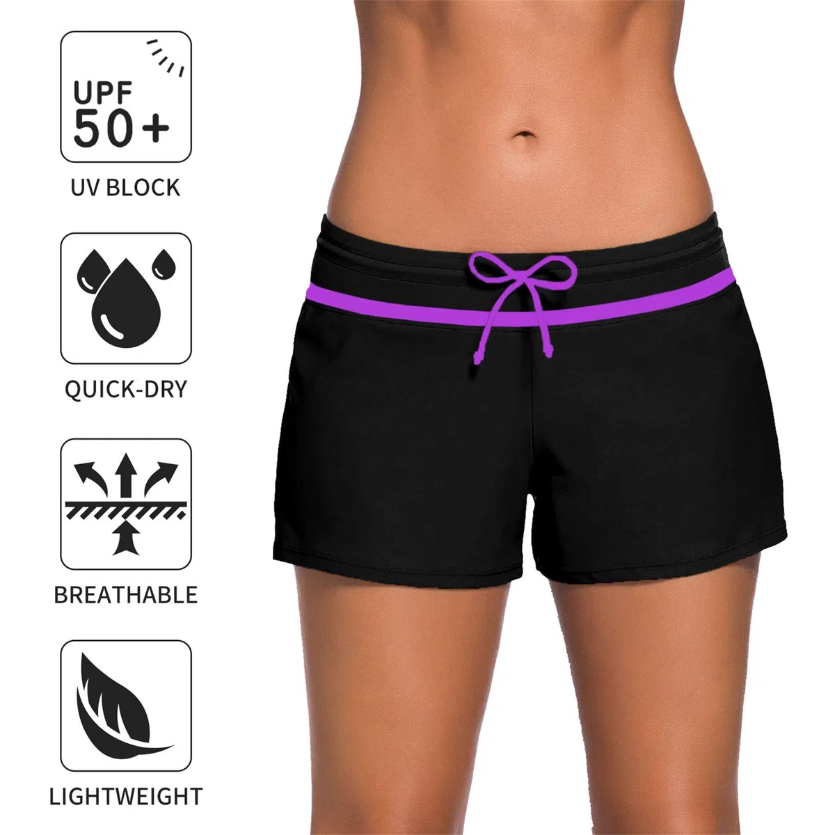 Pantaloncini da Bagno Donna Estate Protezione UV Pantaloncino da Nuoto Asciugatura Rapida Pantaloncini da Tavola Elegante Boyleg Style Pantaloncini da Spiaggia Donna Sportivo Costumi da Bagno
