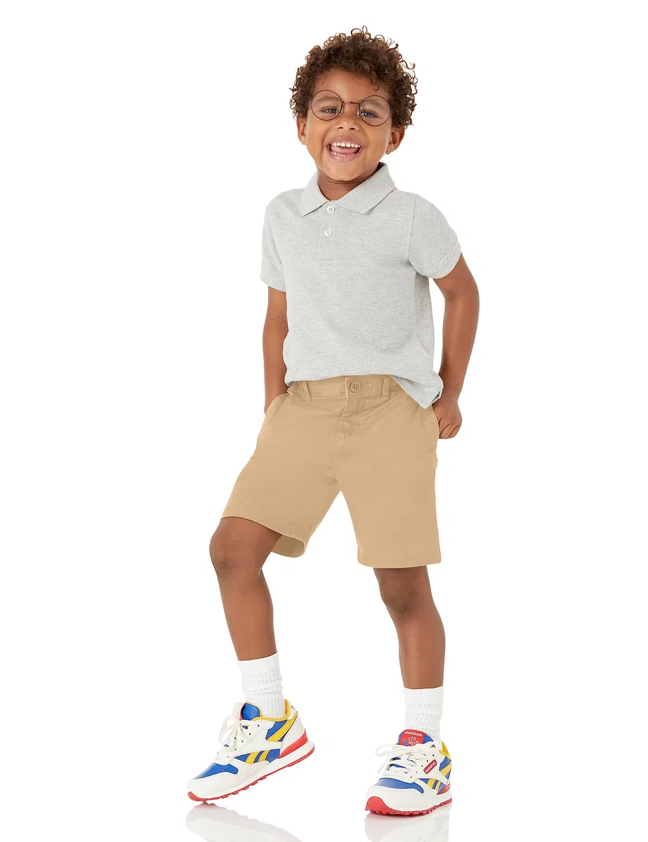 Amazon Essentials Bambini e Ragazzi Bermuda Senza Pence in Tessuto Uniforme (Resistenti alle Pieghe)