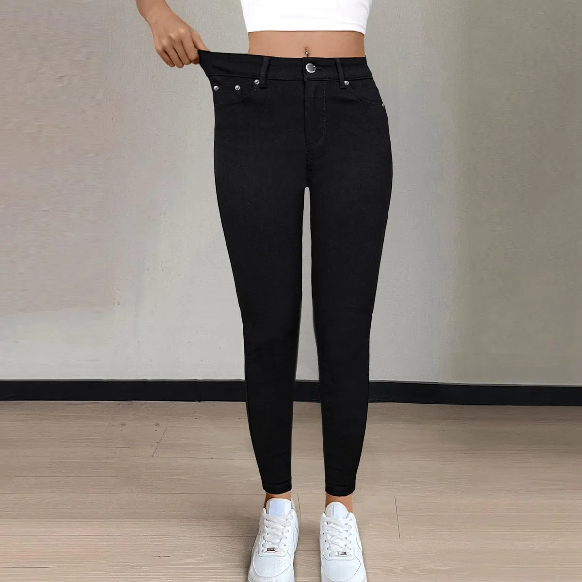 Jeans Skinny Shaping da donna, a vita elastica, Jeggings Sportivi a Vita Alta con Tasche estensibili, alla moda, sottili, pantaloni da yoga elasticizzati, matita, pantaloni da jogging