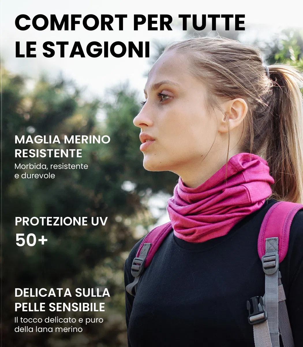 Merino.tech Scaldacollo Lana Merino - Foulard Uomo Lana Merino per Uomo e Donna