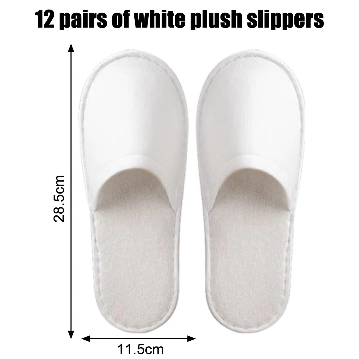 Pantofole Hotel - Ciabatte Ospiti in Spugna con Suola Antiscivolo, Set Monouso Unisex per Albergo Casa Viaggio Bagno, Taglia Unica, 12 Coppia